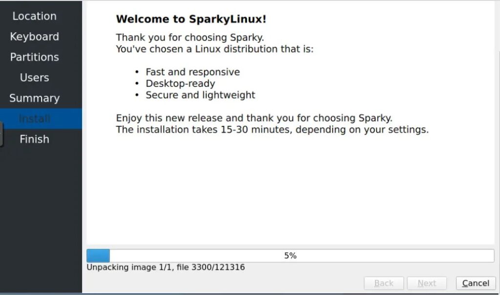 welcome to sparky linux